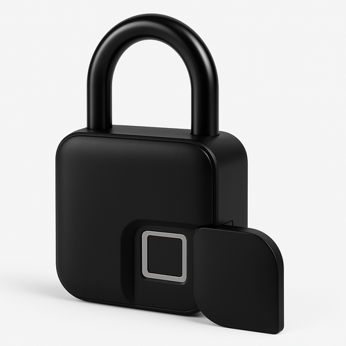 Skanto | FingerScan Slim Padlock – Nøkkelløs sikkerhet med fingeravtrykk og USB-ladingsfunksjon