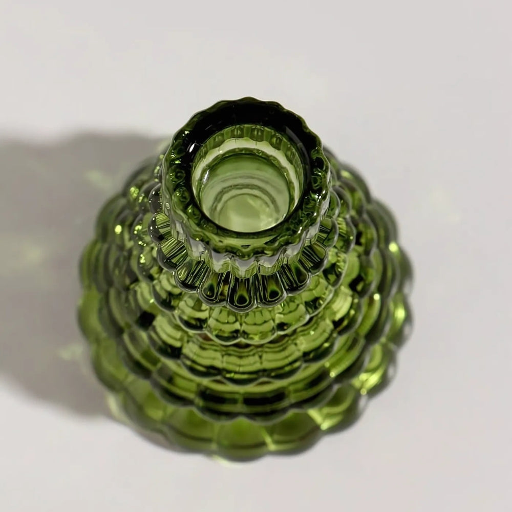 Skanto | Juletrær Glass Lysestake | 3-pk Sett