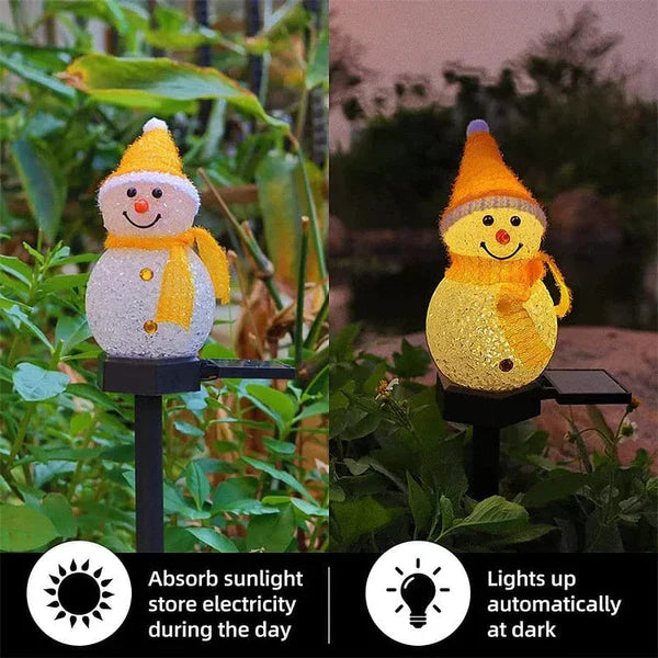 Solar-Powered Snowman Lamp - SolarSnow | Skanto