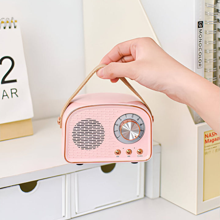 Skanto | SoundRetro Bluetooth Høyttaler – Trådløs Vintage Høyttaler med Dyp Lyd & Retro Design