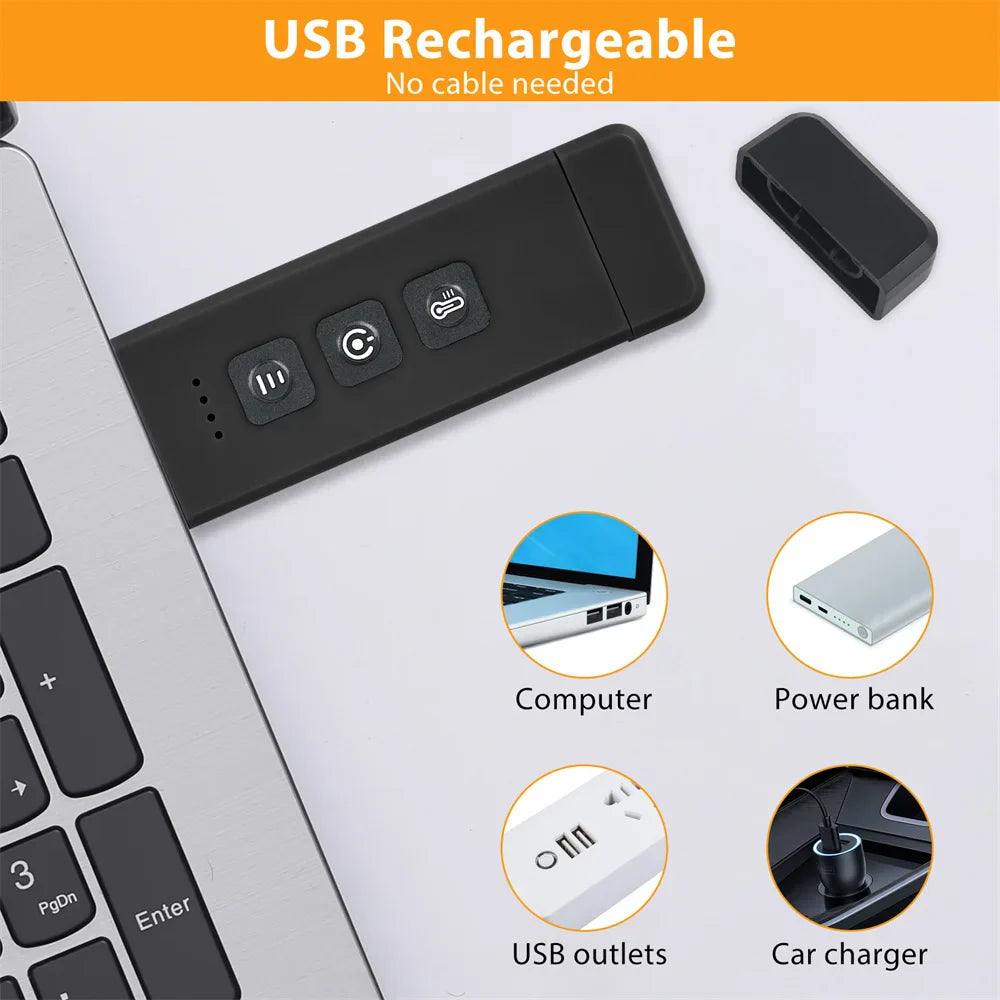 Skanto | Klips-lys for bøker, USB-oppladbart leselys med timer, bærbart LED-bokmerke-lys for seng og skrivebord
