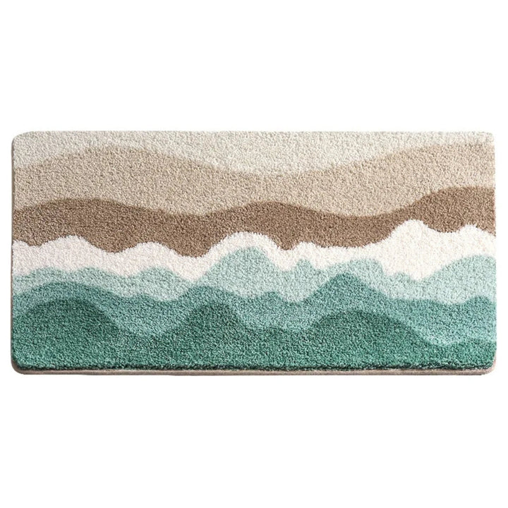Skanto | Coastal Wave Pattern Non-Slip Bath Mat