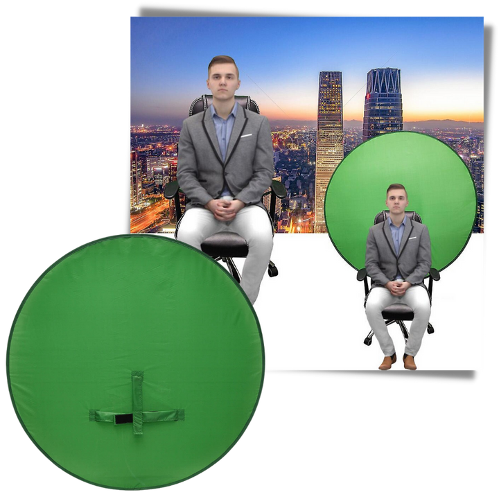 Sammenleggbar green-screen for stol