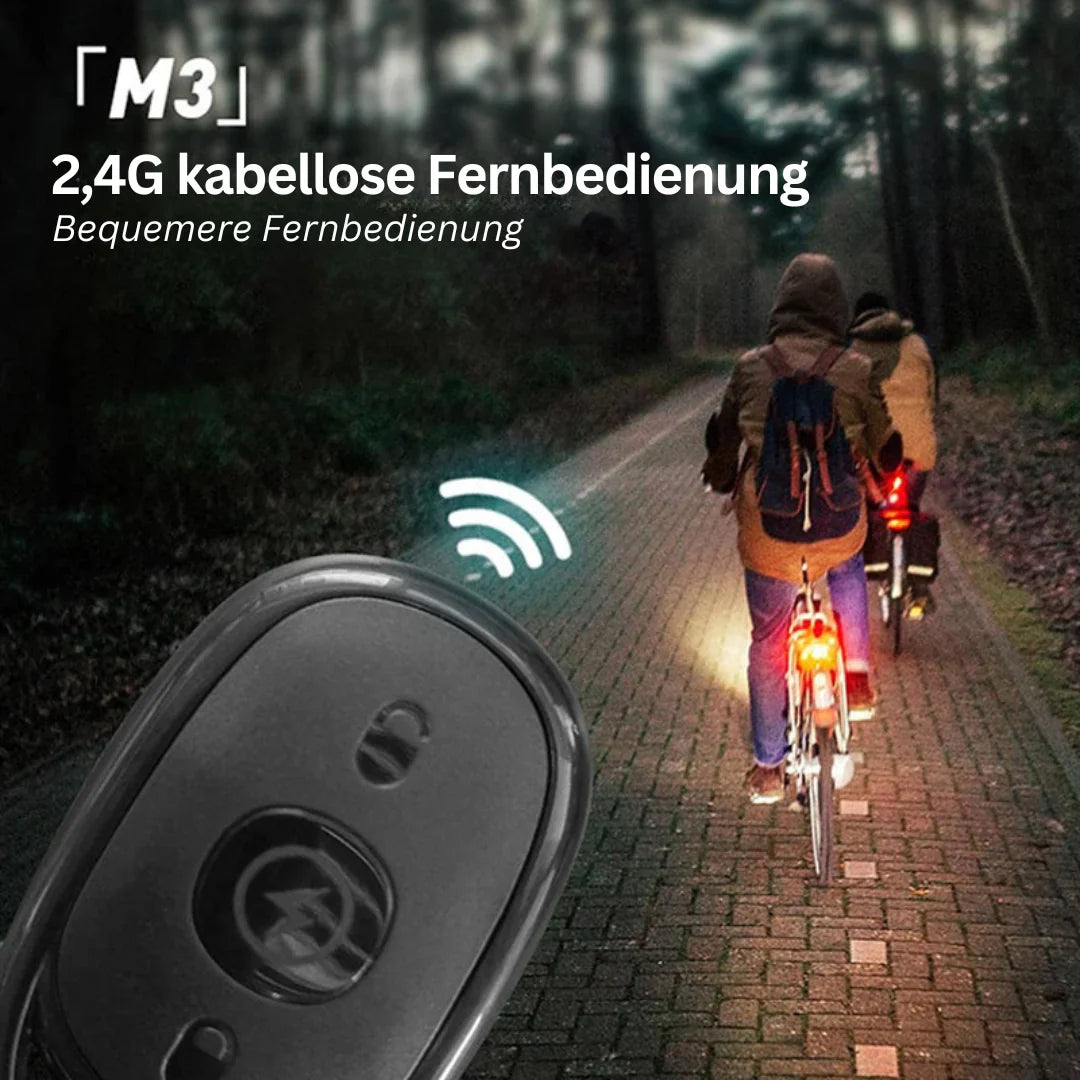 Skanto | Trådløst LED Motorsykkel Baklys – Oppladbar Fjernkontroll for Bremse- og Varsellys