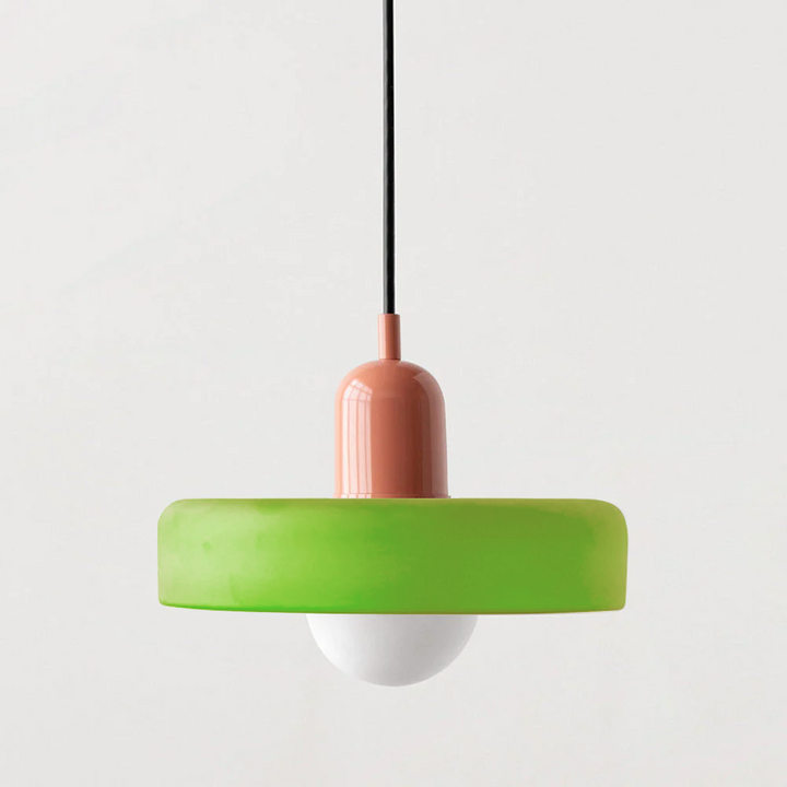 Bauhaus Fargerik Glass Pendelampe - Moderne Designlampe for Stue og Spisestue | Skanto