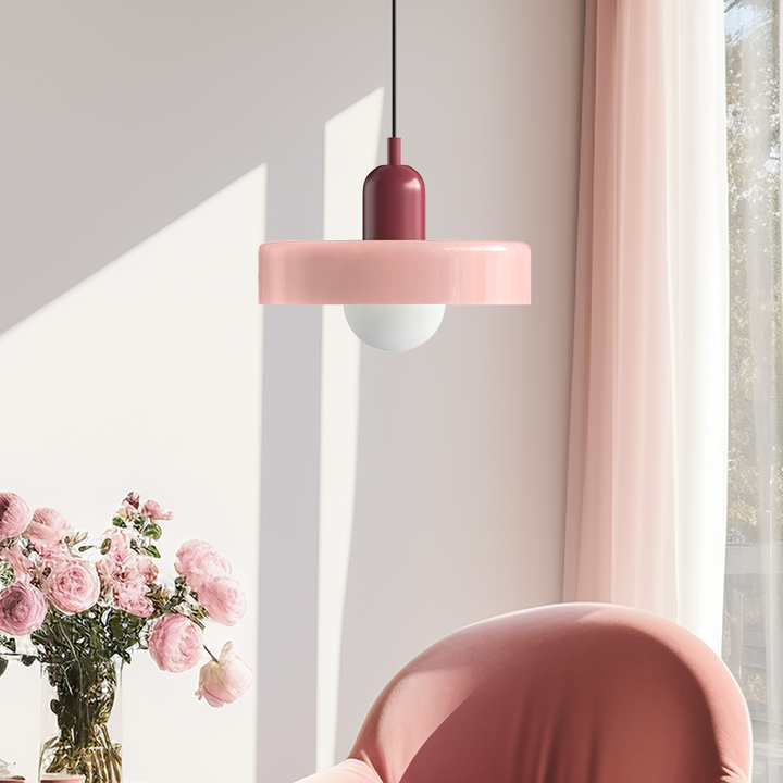 Fargerik Bauhaus-glass pendellampe – Moderne designlampe for stue og spisestue