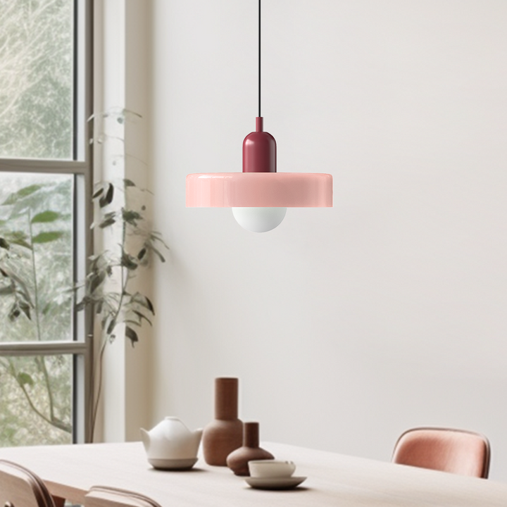 Bauhaus Fargerik Glass Pendelampe - Moderne Designlampe for Stue og Spisestue | Skanto