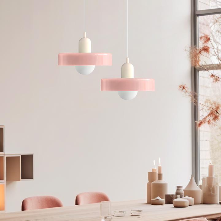 Fargerik Bauhaus-glass pendellampe – Moderne designlampe for stue og spisestue