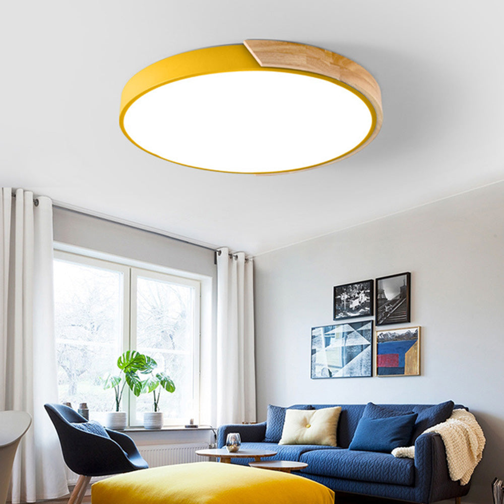 Fargerik Rund LED Taklampe | Skanto