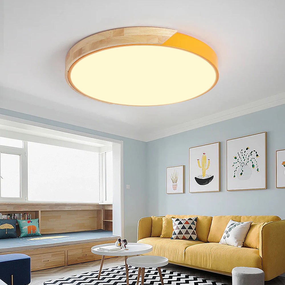 Fargerik Rund LED Taklampe | Skanto