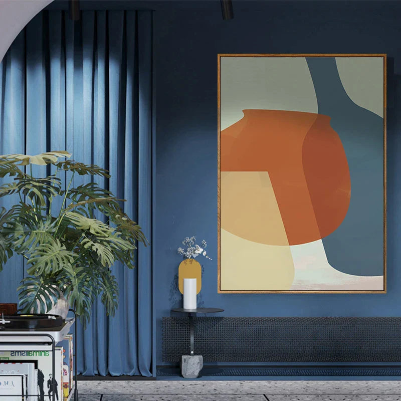 Fargerike Bløte fargetoner Abstract stilleben veggkunst Fin kunst lerretsutskrifter Bilder for moderne leilighet stue spisestue Moderne interiørdesign | Skanto
