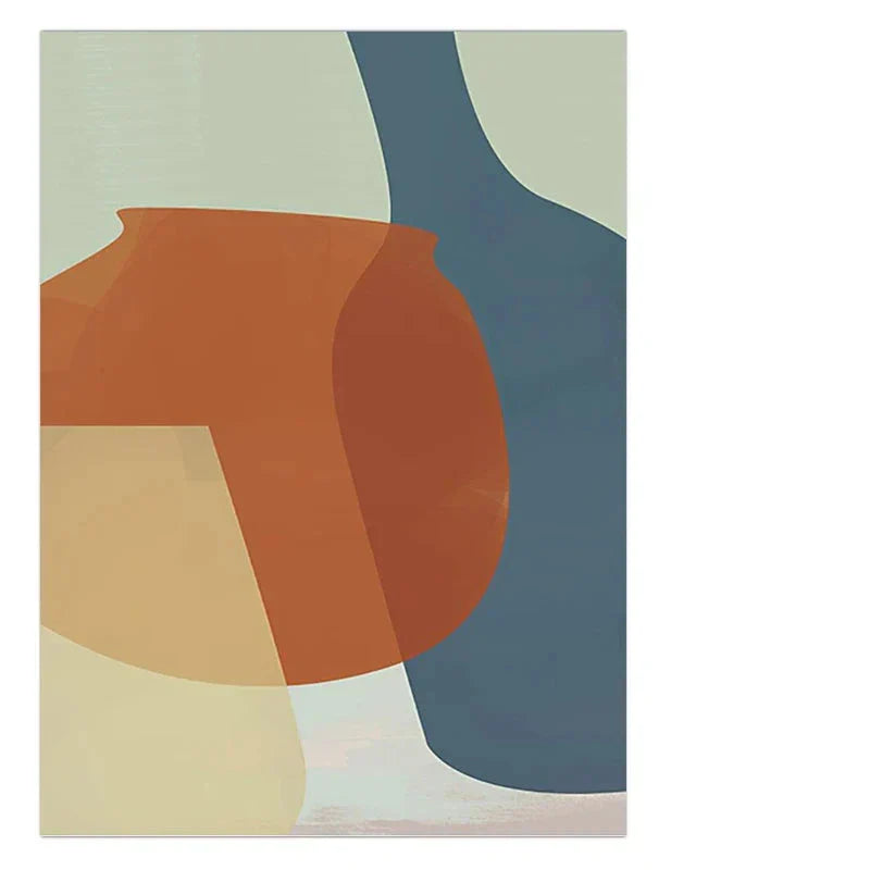 Fargerike Bløte fargetoner Abstract stilleben veggkunst Fin kunst lerretsutskrifter Bilder for moderne leilighet stue spisestue Moderne interiørdesign | Skanto