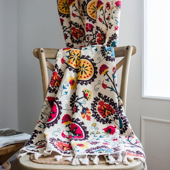 Skanto | Boho Fargehjul Bloom Kuleramme Gardin