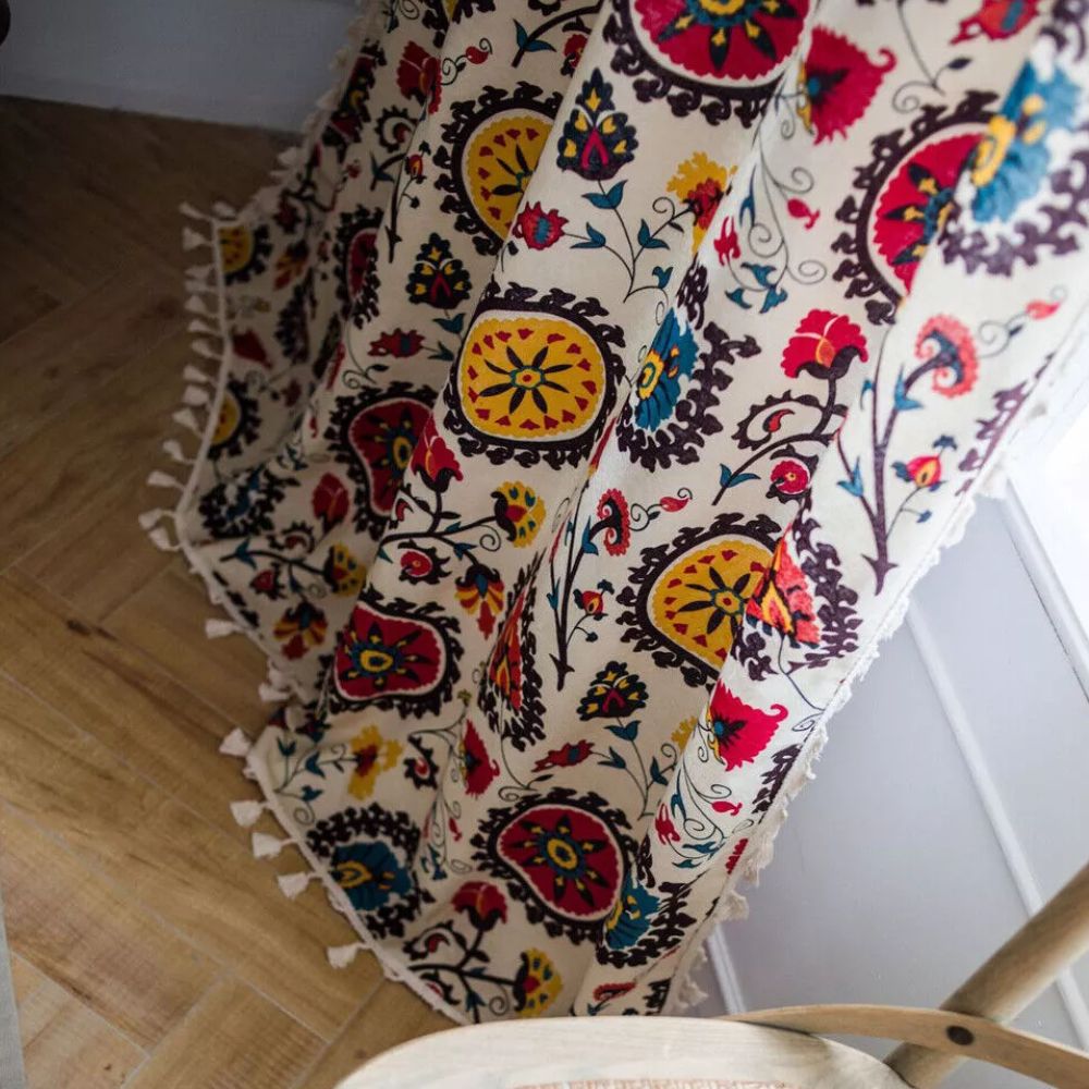 Skanto | Boho Fargehjul Bloom Kuleramme Gardin
