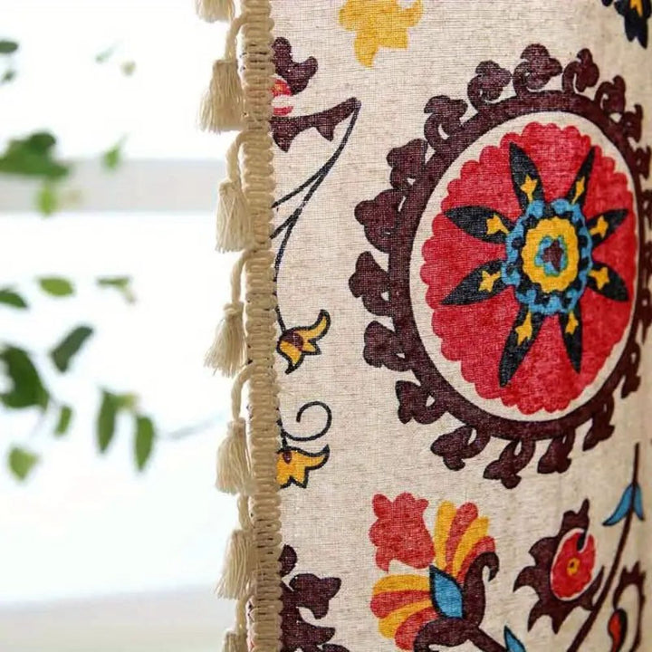 Skanto | Boho Fargehjul Bloom Kuleramme Gardin