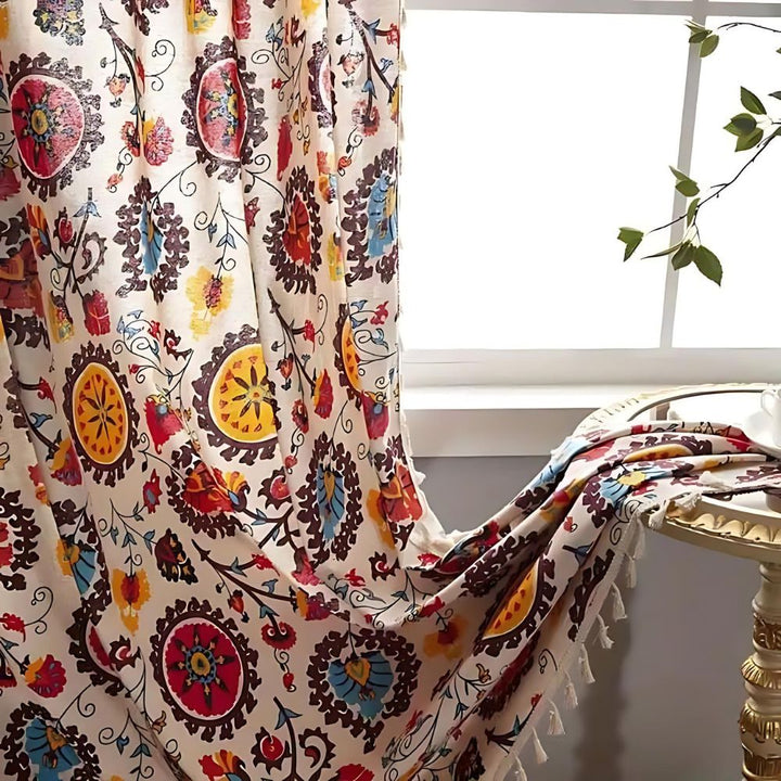 Skanto | Boho Fargehjul Bloom Kuleramme Gardin