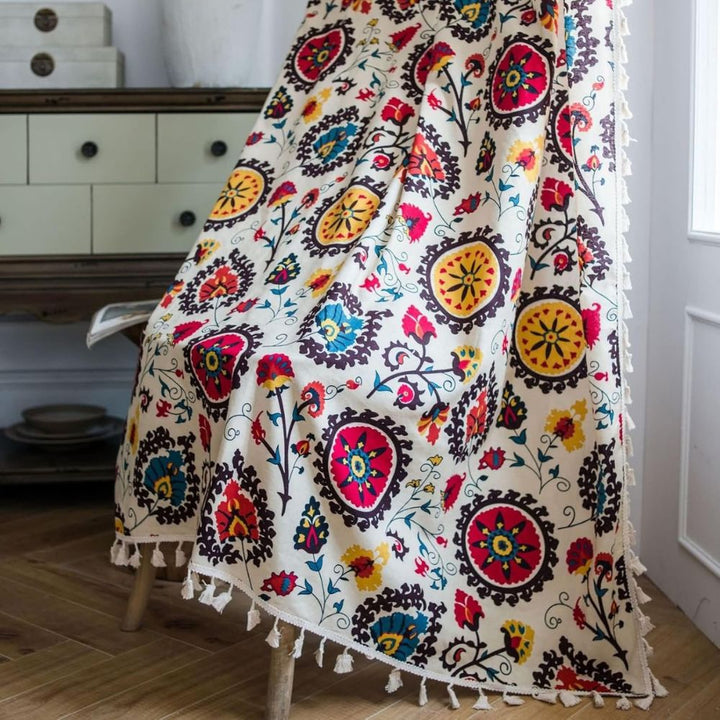 Skanto | Boho Fargehjul Bloom Kuleramme Gardin