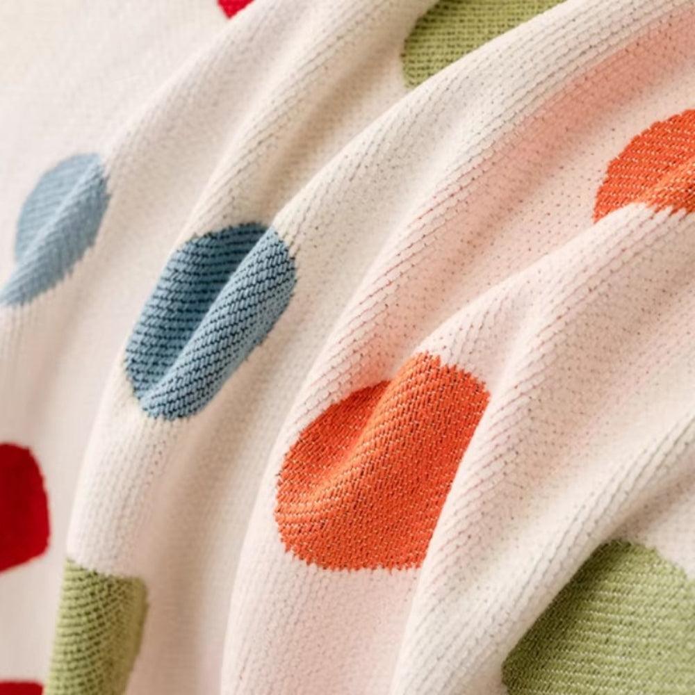 Skanto | Fargerik Prikkete Sofatrekk