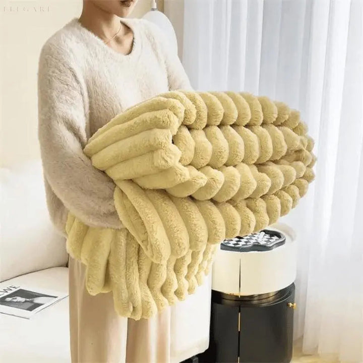 Skanto | CozyFleece Plysjteppe Mykt Varmt Slumreteppe