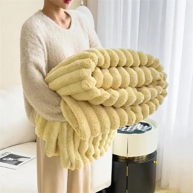 Skanto | CozyFleece Plysjteppe Mykt Varmt Slumreteppe