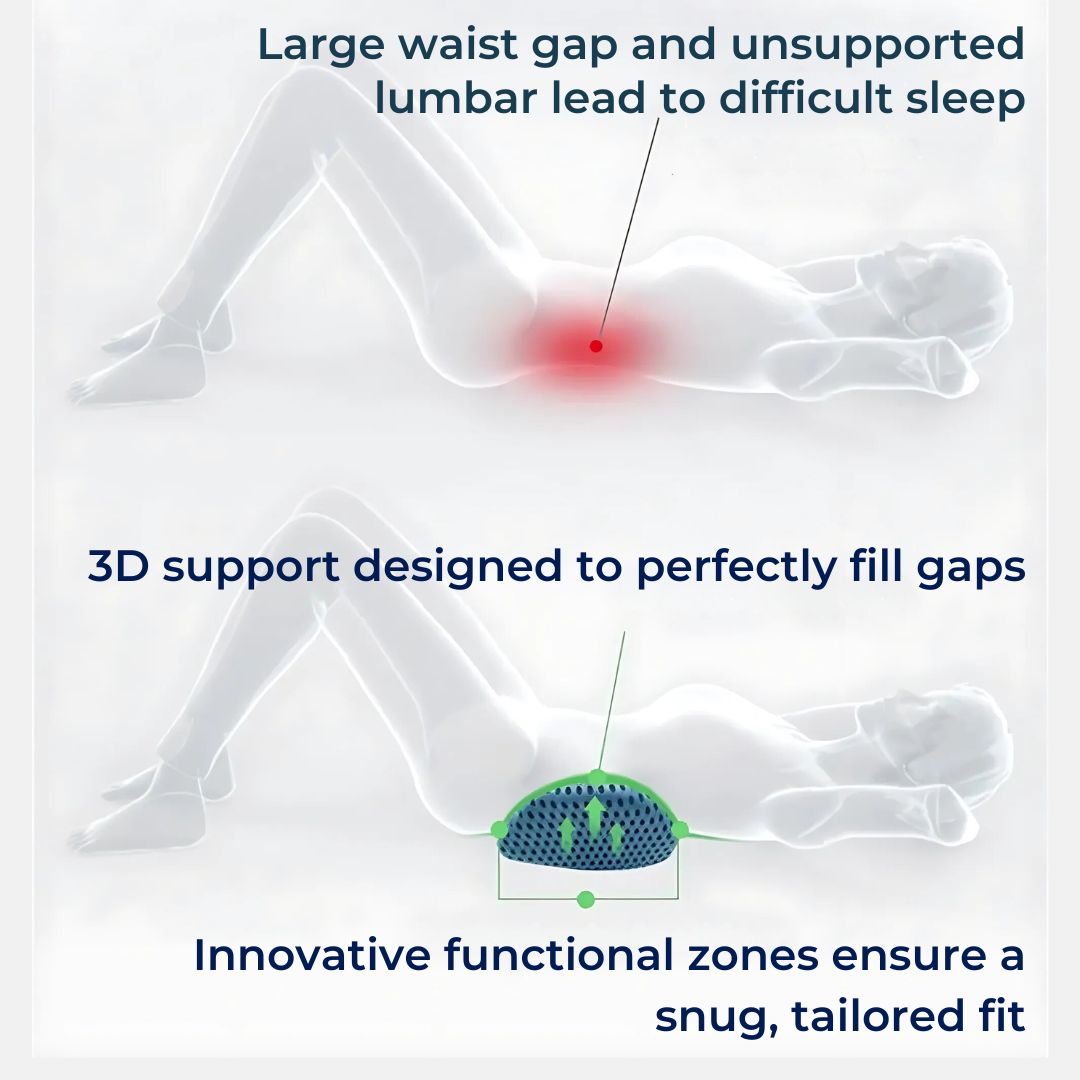 RugComfort Lumbarkurv – Ergonomisk Støttepute for Rygg og Konstruksjon | Skanto