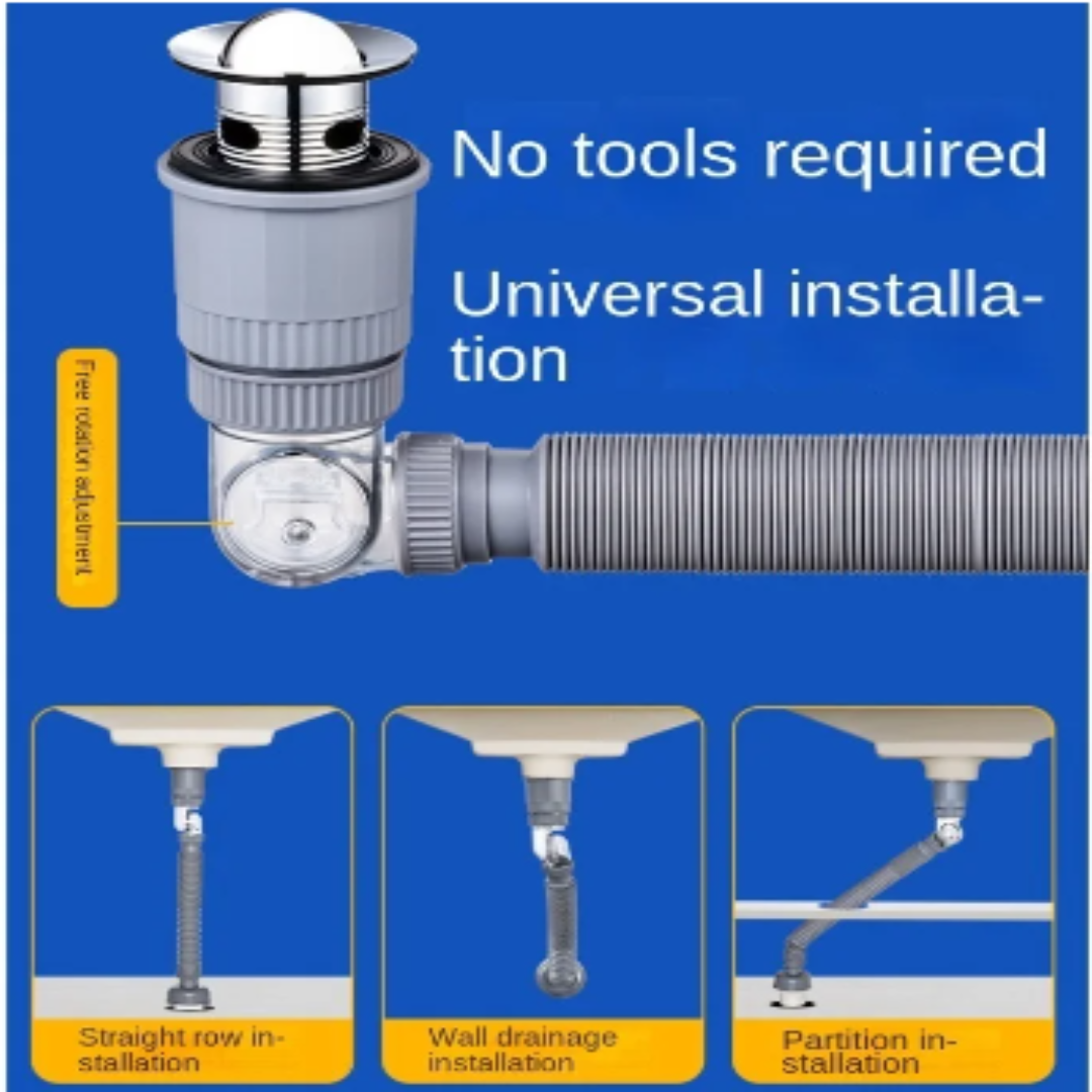 360 Drain Easy Universal Overflow Disposer Drain Kit | Skanto