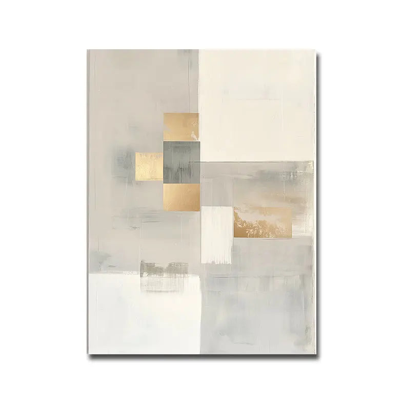 Samtidens abstrakt geometrisk fargeblokk veggkunst fine kunst lerretstrykk nøytrale fargebilder for moderne leilighet stuer skandinavisk interiørdesign | Skanto