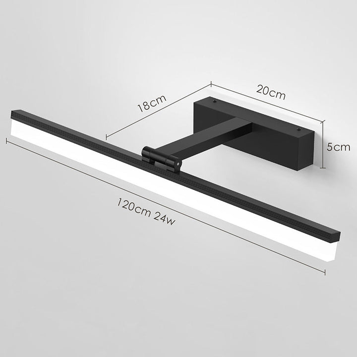 Moderne svart LED-speil badservantsbelysning | Skanto