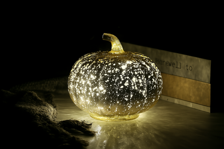 Skanto | Halloween Dekorasjoner Glass Gresskar LED Lys Sett