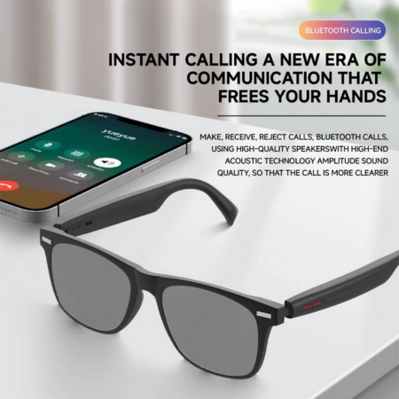 Intelligent Audio-Sonnenbrille med Touch-Steuerung, KI-Sprachassistent og UV-Schutz