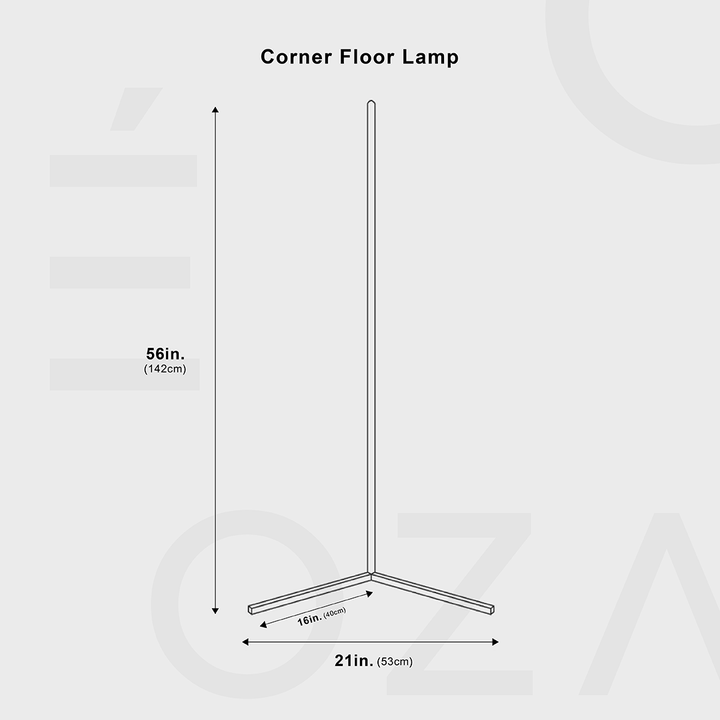 Skanto | Stående Hjørne Lampe LED Dimbar Minimalistisk Design