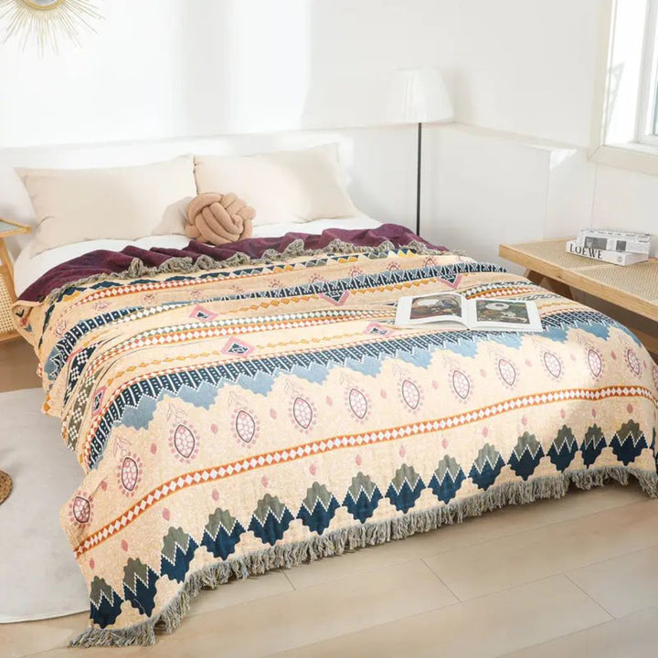 Skanto | Cozy Artisan Patterned Cotton Throw Blanket