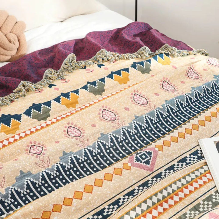 Skanto | Cozy Artisan Patterned Cotton Throw Blanket
