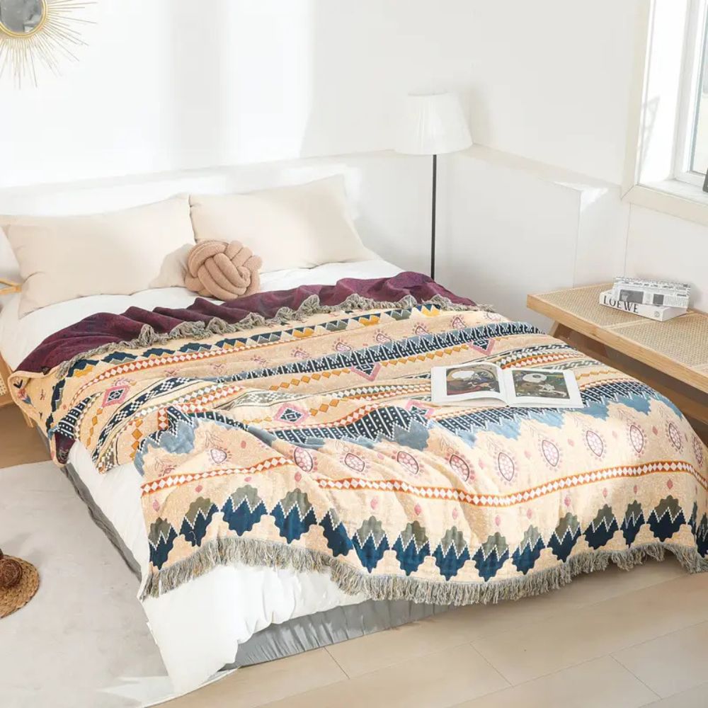 Skanto | Cozy Artisan Patterned Cotton Throw Blanket
