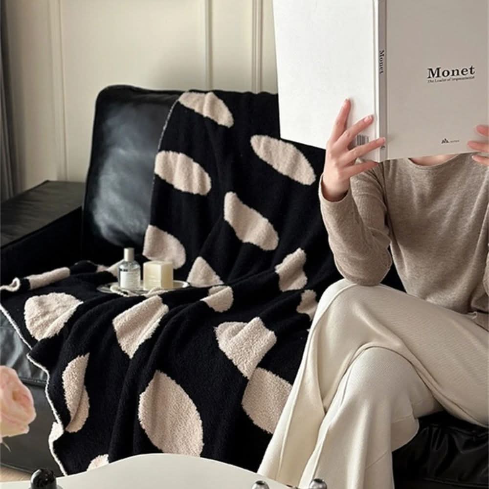 Skanto | Reversibel Prikkete Fleece Teppe for Sofa og Seng