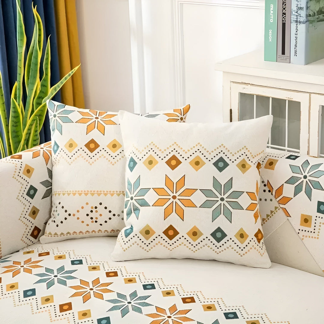 Boho Style Sofa Cover – Elastisk & Brukbar Hele Året | Beskytter og Gir Et Nytt Utseende | Skanto