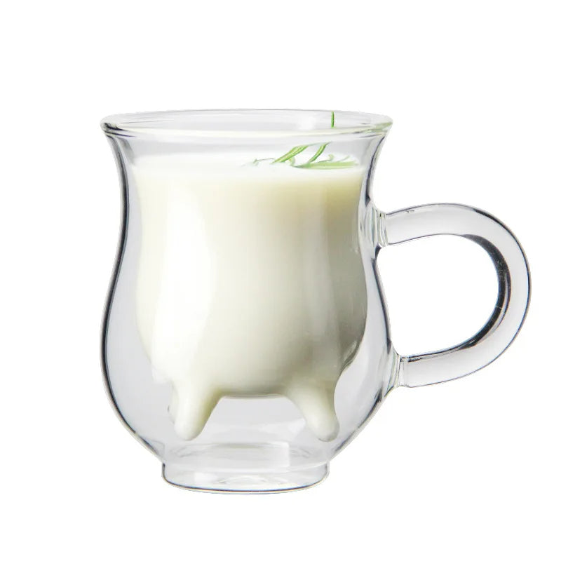 Skanto | Cow Dobbel Lag Glass Krus