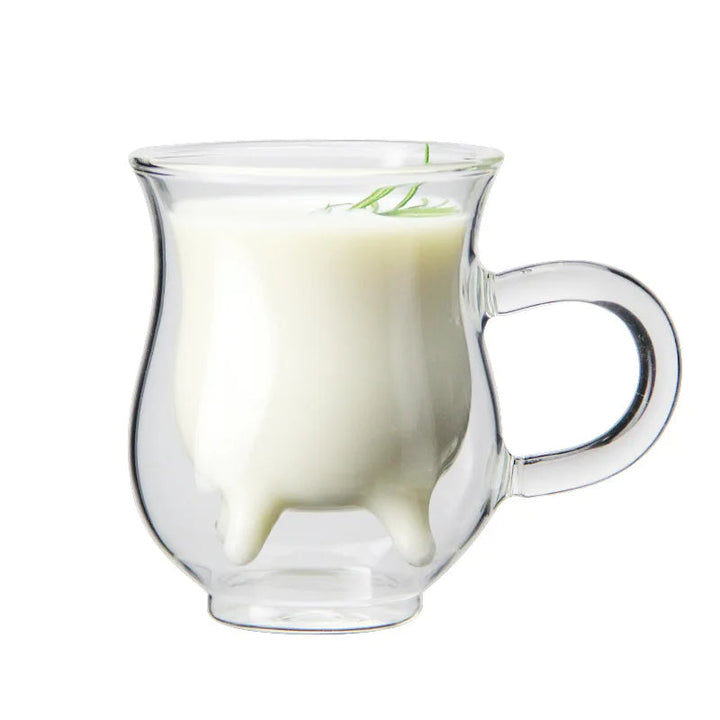 Skanto | Cow Dobbel Lag Glass Krus