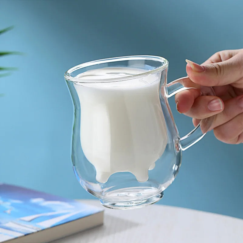 Skanto | Cow Dobbel Lag Glass Krus