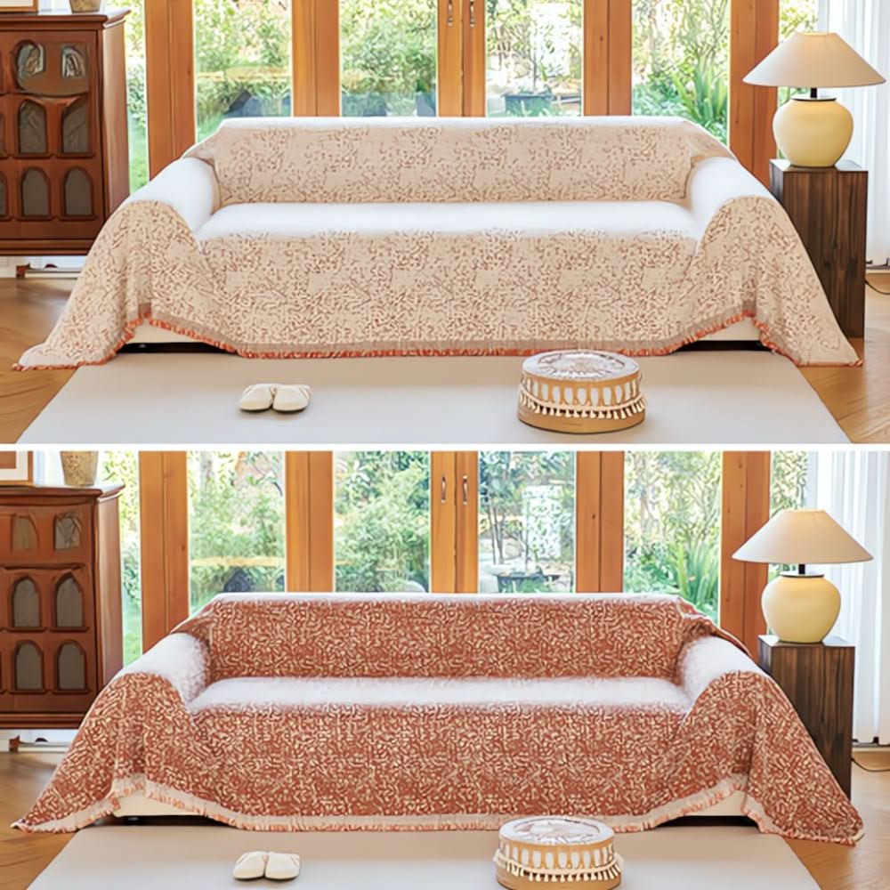 Skanto | Reversibel Mikrofiber Sofa Deksel, Ruggfri og Lett å Ta Vare På