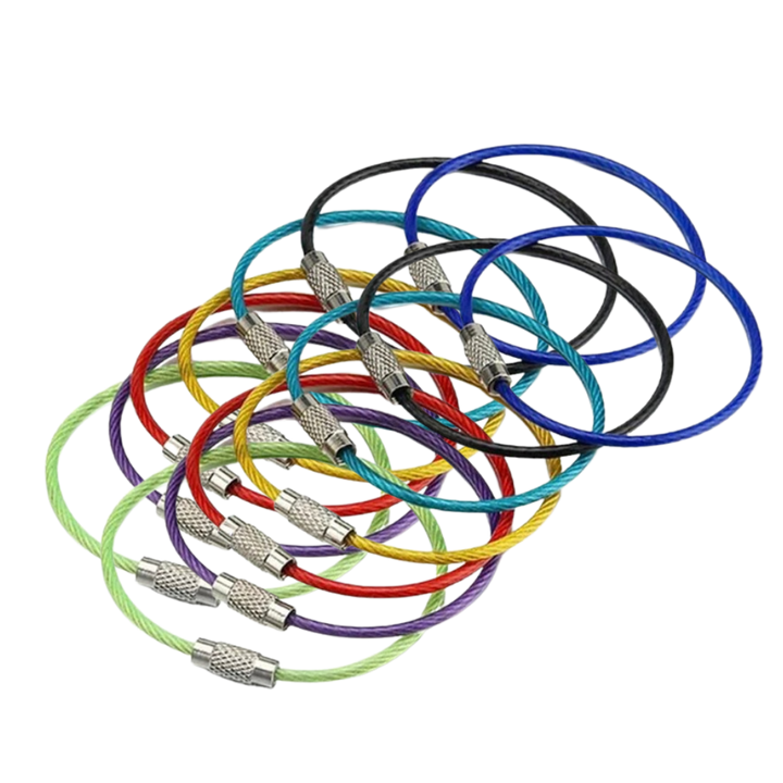 Pakke med fleksible nøkkelringer
