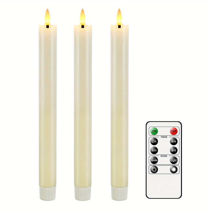 Skanto | CandleLuxe – 6 LED taperlys med fjernkontroll for luksuriøs eventbelysning