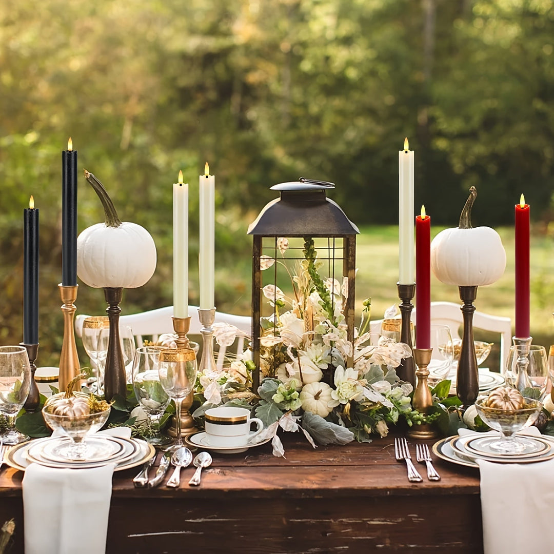 Skanto | CandleLuxe – 6 LED taperlys med fjernkontroll for luksuriøs eventbelysning