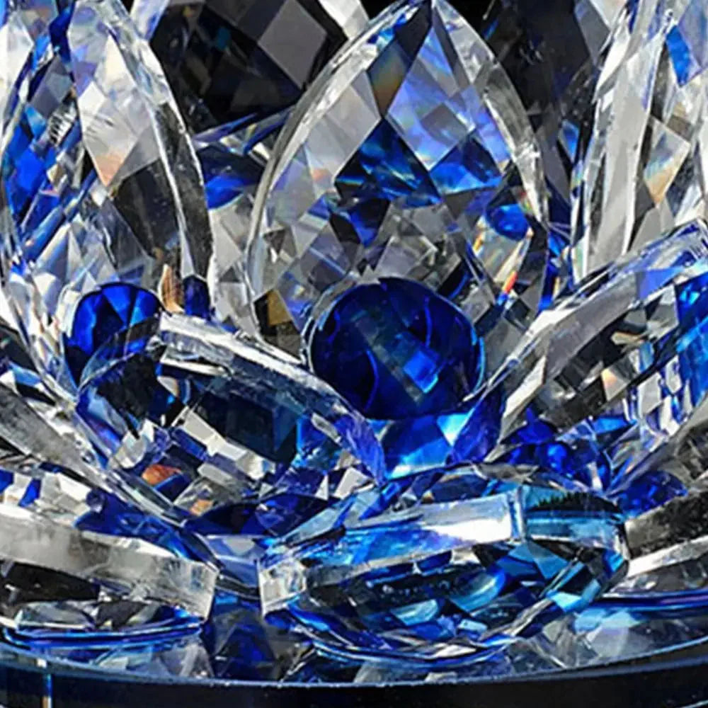 Norvo | Krystall Lotusblomst Figur Hjem Bryllupsdekorasjon Glasskunst Samling Papirvekt Kontorbord Smykker Souvenir Gaver