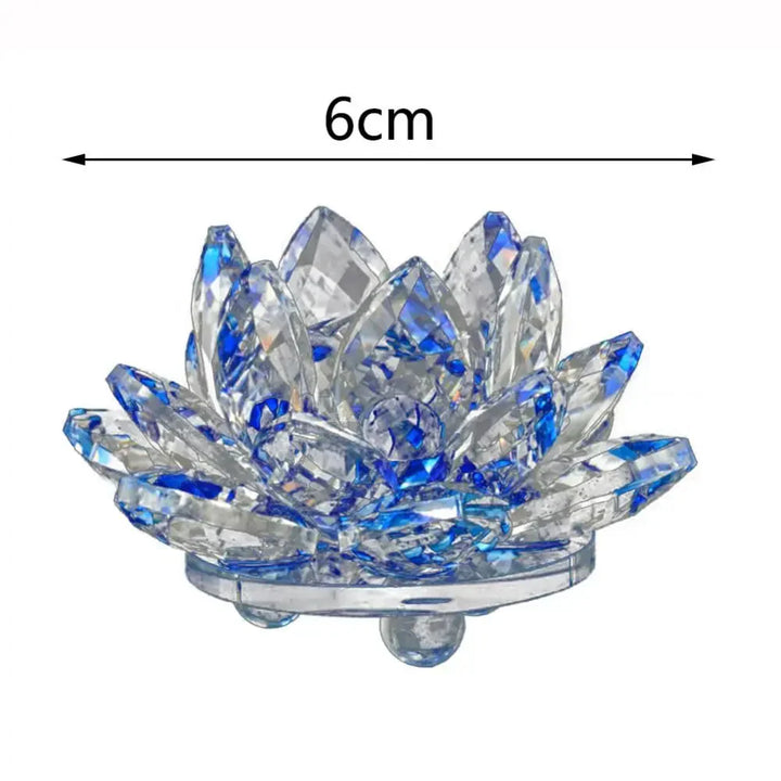 Skanto | Krystall Lotusblomst Figur Hjem Bryllupsdekorasjon Glasskunst Samling Papirvekt Kontorbord Smykker Souvenir Gaver