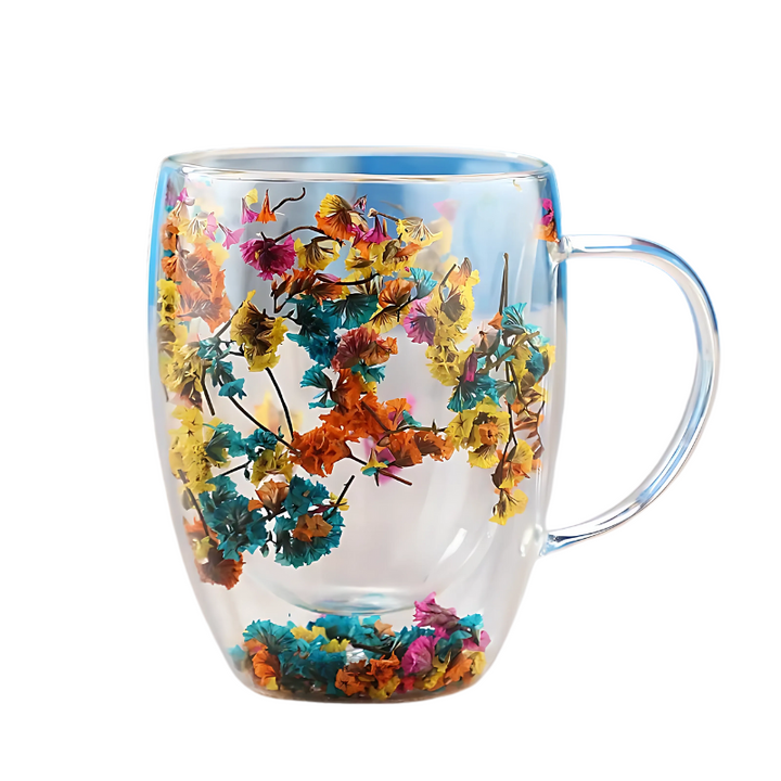 Floral Glass Cup | Skanto