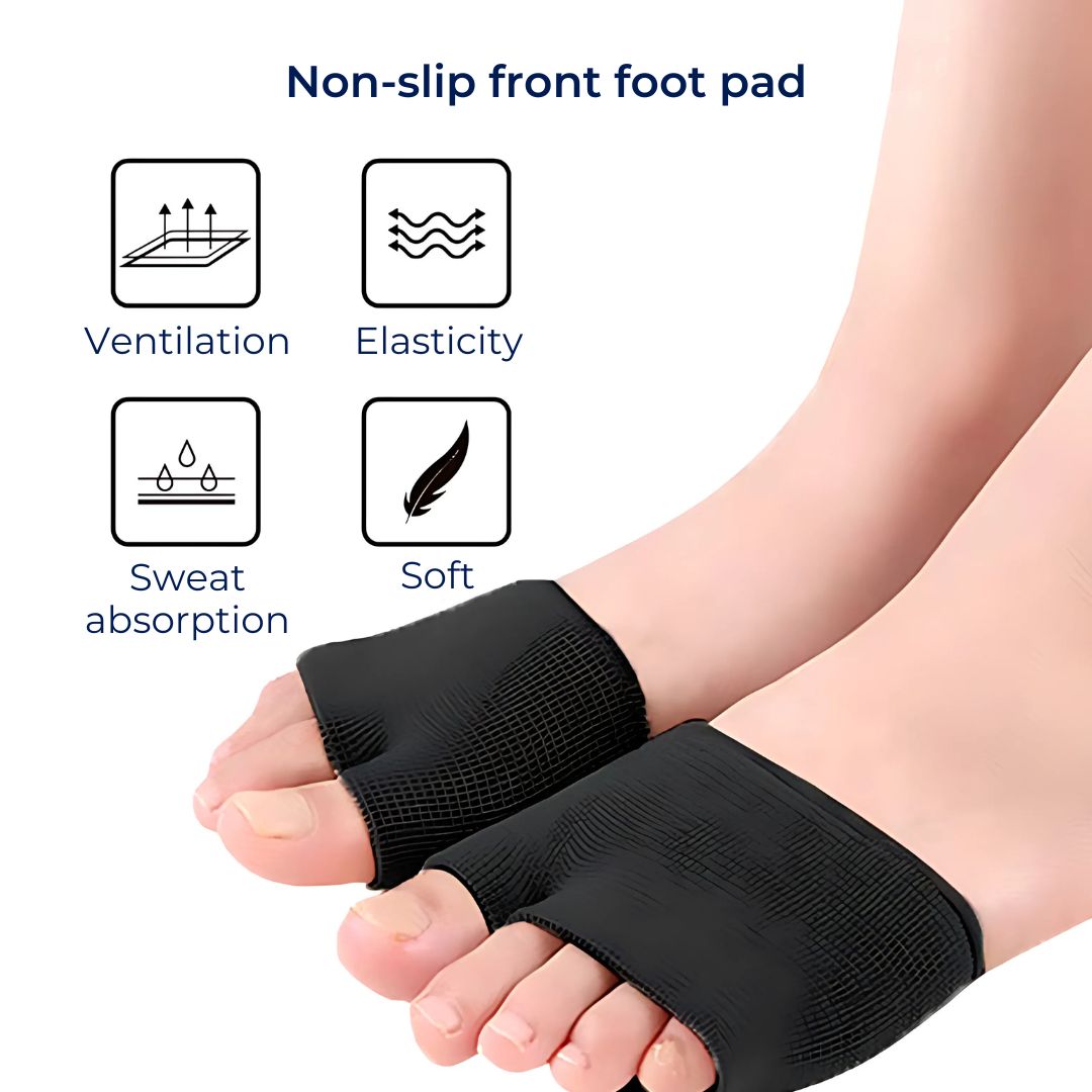 CushionFlex Fremre fotbeskyttelse | Silikon Gelpute - Absorberer støt på foten - Smertelindring - for Metatarsalgia - Daglig komfort Skanto