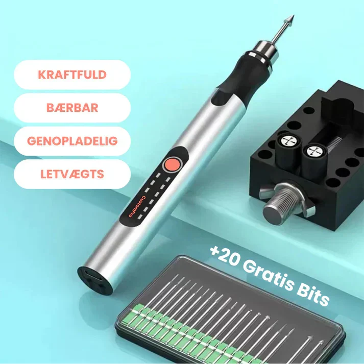 Graveringspenn - egnet for nybegynnere - brukervennlig og intuitiv - 200g. - Inkluderer USB-C hurtigladerkabel - Vekkerklokke | Skanto
