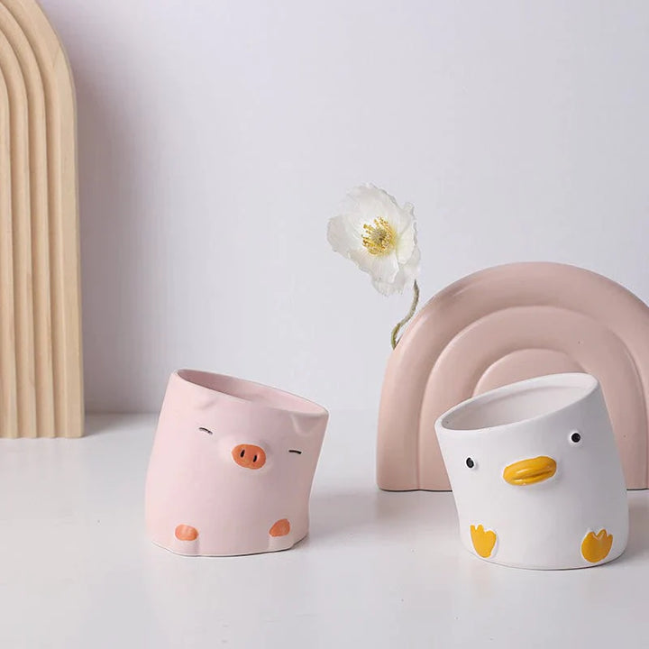 Søt tegneserie dyre blomsterpotte Skanto