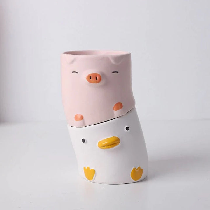 Søt tegneserie dyre blomsterpotte Skanto